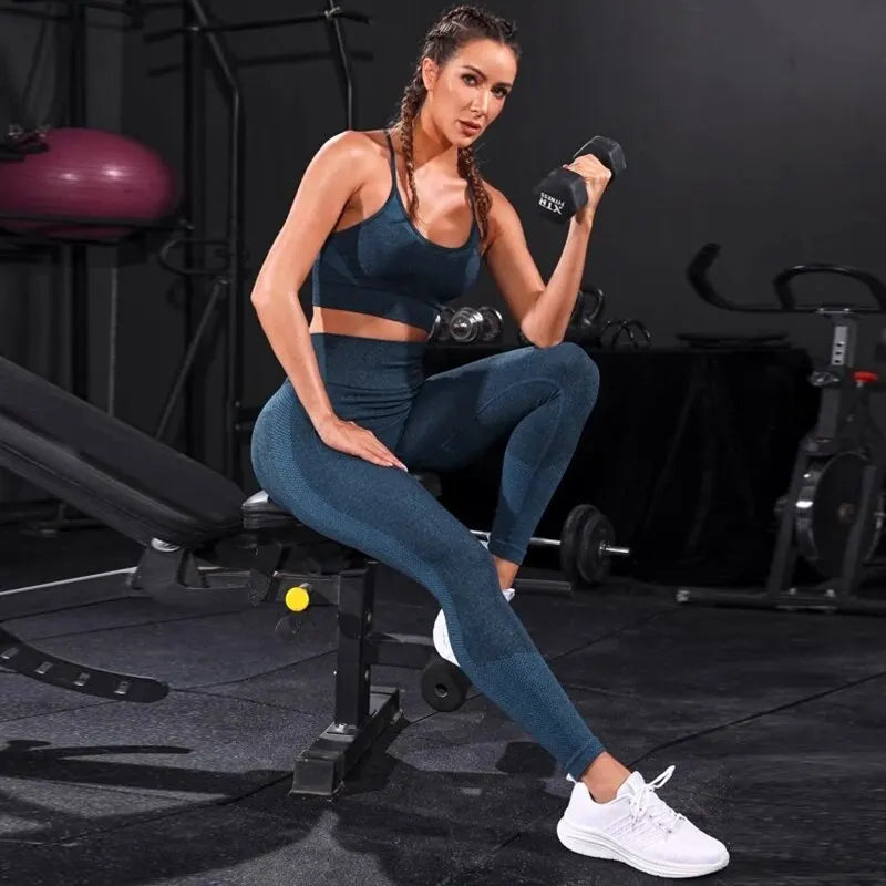 2 Pieces Women's Tracksuit Seamless Yoga