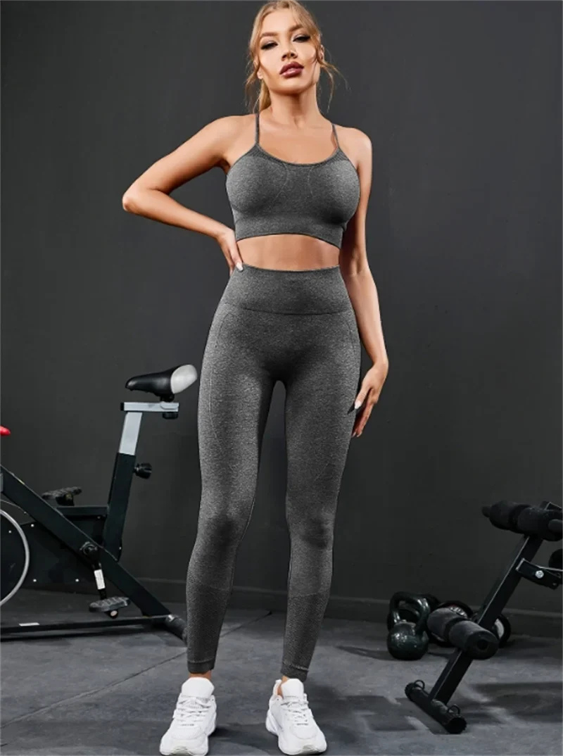2 Pieces Women's Tracksuit Seamless Yoga