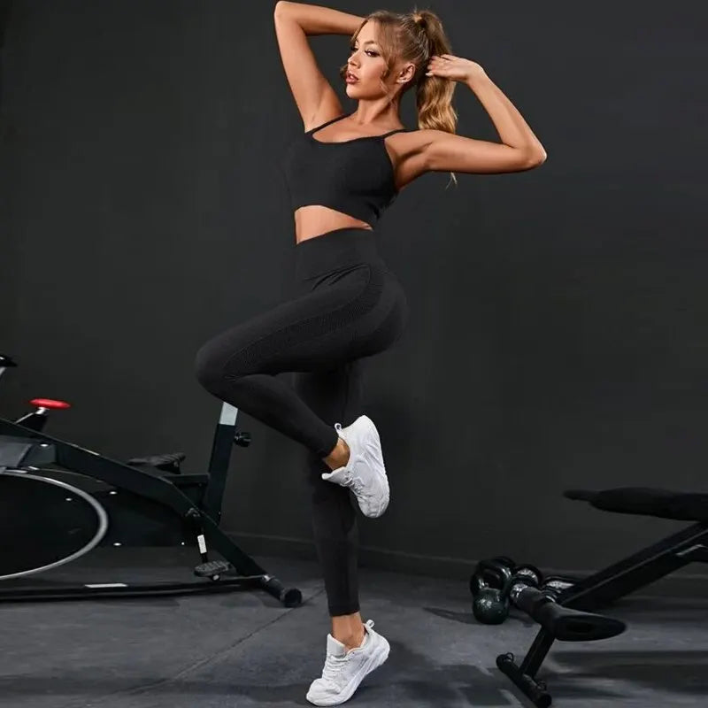2 Pieces Women's Tracksuit Seamless Yoga