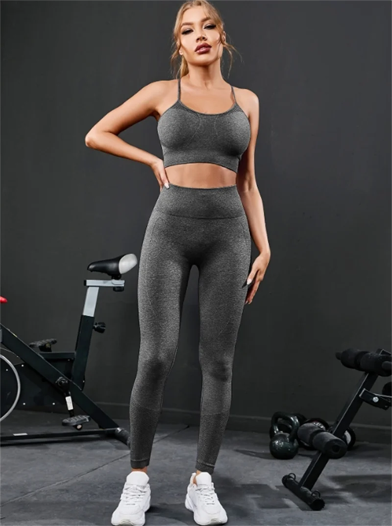 2 Pieces Women's Tracksuit Seamless Yoga