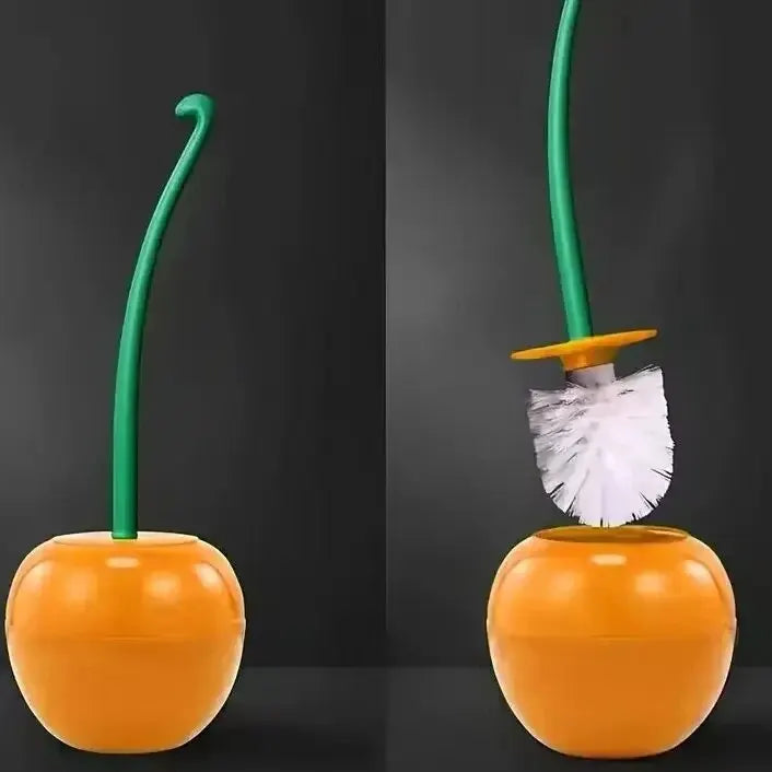 Cherry Toilet Brush Holder Set