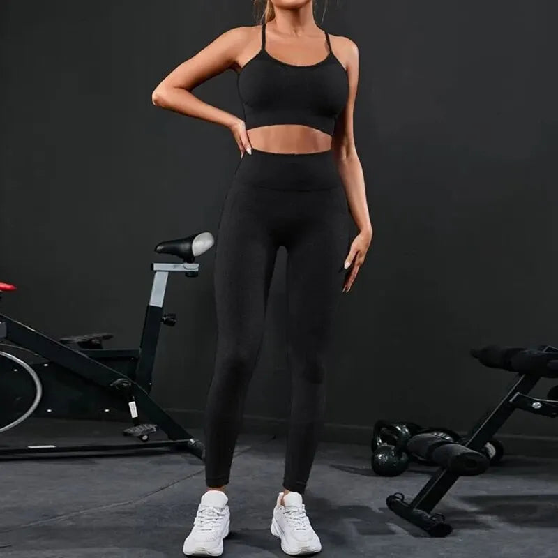 2 Pieces Women's Tracksuit Seamless Yoga